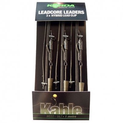 Korda Leadcore Leader Hybrid Lead Clip gravel/brown 3ks