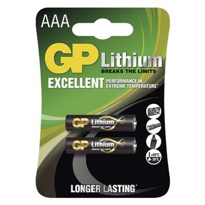 Lithiová baterie GP FR03 (AAA), 2 ks