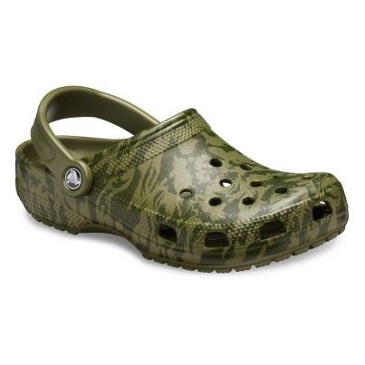Crocs Classic Printed Camo Clog Army Green