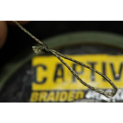 Avid Carp Captive Braided Hooklink 15lb Weedy Green 