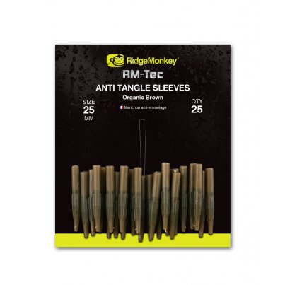 RidgeMonkey Anti Tangle Sleeves 25mm 25ks hnědý