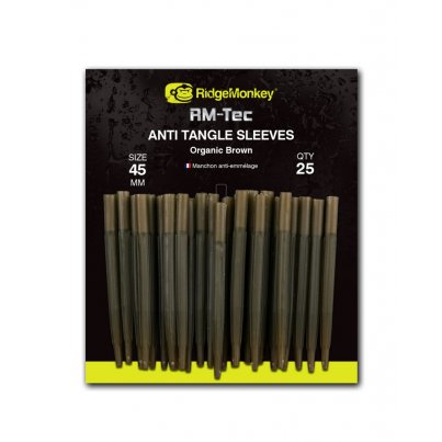 RidgeMonkey Anti Tangle Sleeves 45mm 25ks hnědý