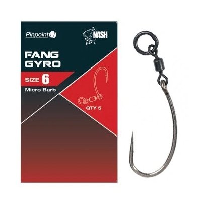 Nash Háčky Pinpoint Fang Gyro vel. 6 Barbless
