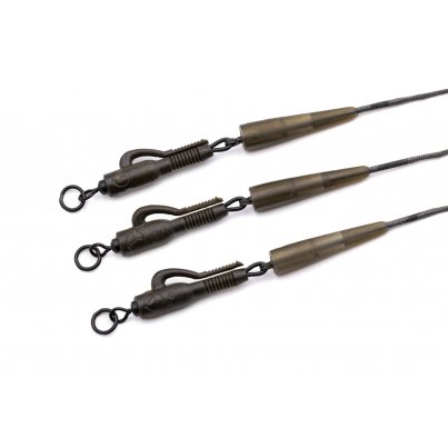 Korda Leadcore Leader Hybrid Lead Clip gravel/brown 3ks