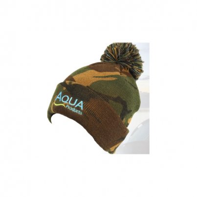 Aqua Kulich Camo Bobble Hat