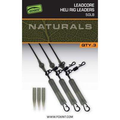 Fox Naturals Leadcore Heli Rigs Leaders 50lb