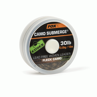 Fox Edges Těžká šňůra Submerge Fleck Camo Leader 30lb 10m