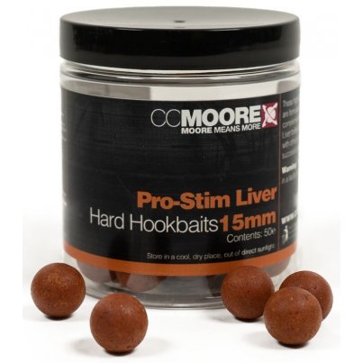 CC Moore Pro-Stim Liver Hard Boilie Hookbaits 15mm 50ks