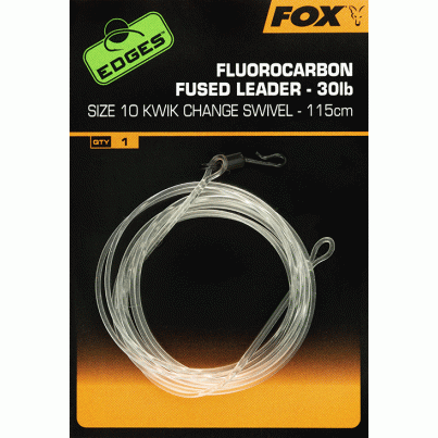 Fox Edges Fused Leader 30lb QC Swivel vel. 10 115cm