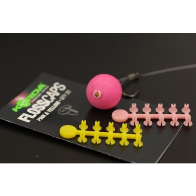 Korda Zarážka Floss Caps White/Red 20ks