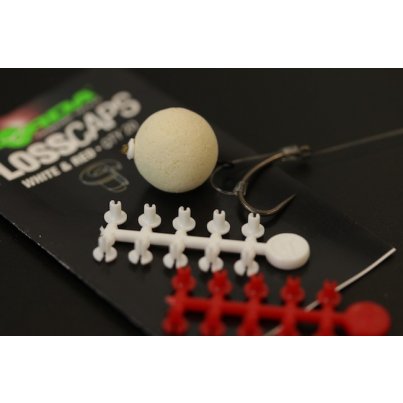 Korda Zarážka Floss Caps White/Red 20ks