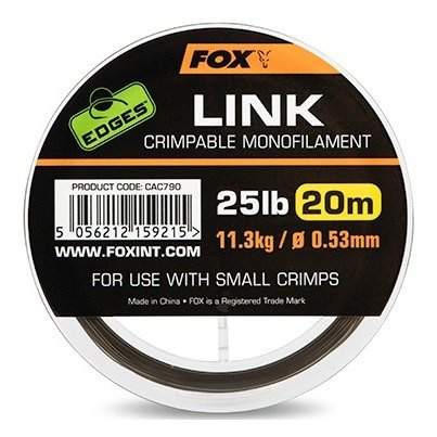 Fox Edges Link Trans Khaki Mono 25lb 20m 0,53mm