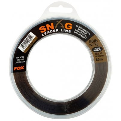 Fox Snag Leaders Trans Khaki 40lb 0,57mm 100m