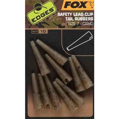 Fox Edges Camo Safety Lead Clip Tail Rubbers vel. 7