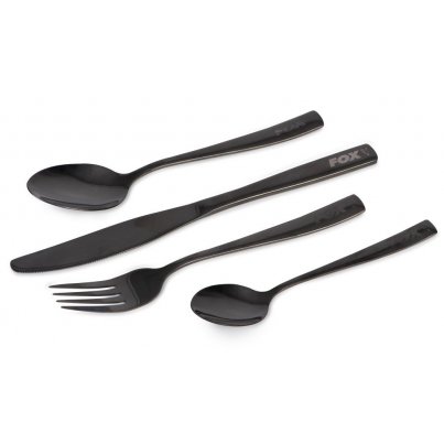 Fox Black Stainless Cutlery Set