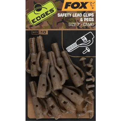 Fox Edges Camo Safety Lead Clips & Pegs vel. 7