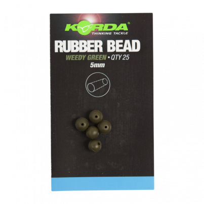 Korda Rubber Beads 5mm Green 25ks
