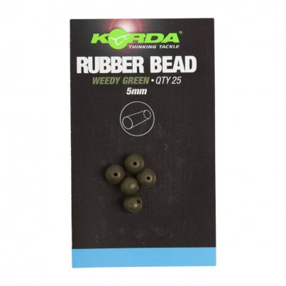 Korda Rubber Beads 5mm Green 25ks