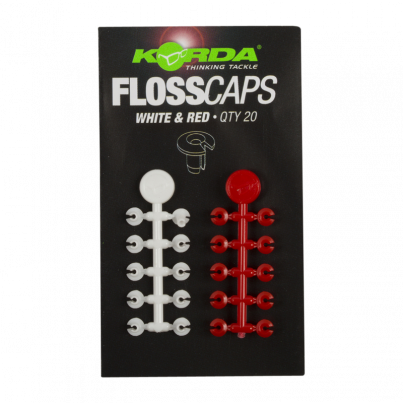 Korda Zarážka Floss Caps White/Red 20ks
