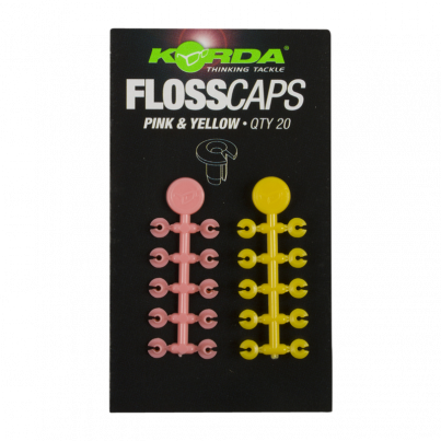 Korda Zarážka Floss Caps Pink/Yellow 20ks