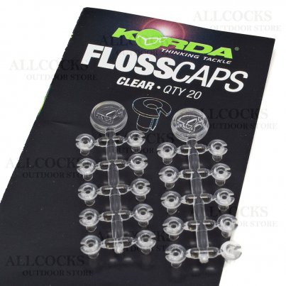 Korda Zarážka Floss Caps Clear 20ks