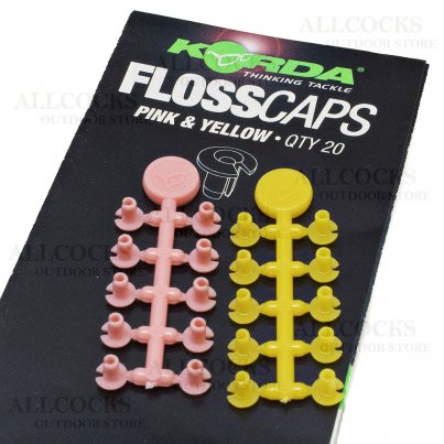 Korda Zarážka Floss Caps Pink/Yellow 20ks