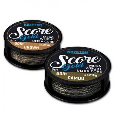 Kryston Olověné šňůrky Score Gold 60lb 5m Brown