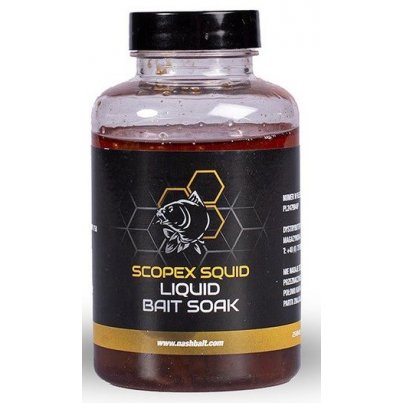Nash Dip Liquid Bait Soak Scopex Squid 250ml