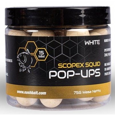 Nash Scopex & Squid Pop Ups White 12mm 75g 