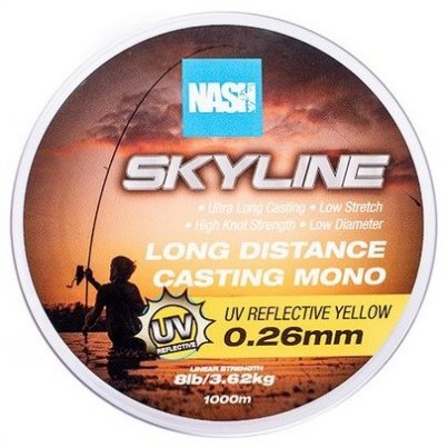 Nash Vlasec Skyline Mono UV Yellow 1000 m