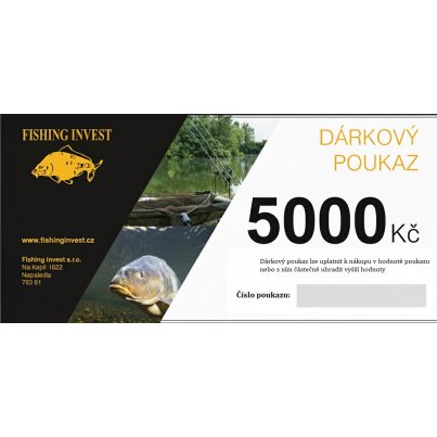 Fishing Invest Dárkový poukaz 5000kč