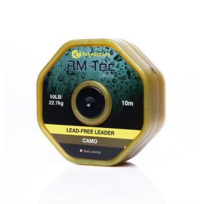 RidgeMonkey RM-Tec Lead Free Leader – bezolověný vodič 50lb 10m camou