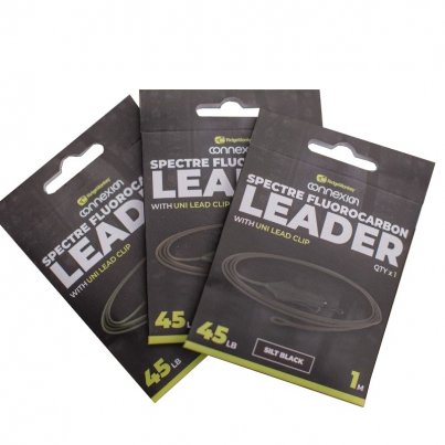 RidgeMonkey Montáže Spectre Fluorocarbon Uni Lead Clip Leader 45lb 1m 1ks