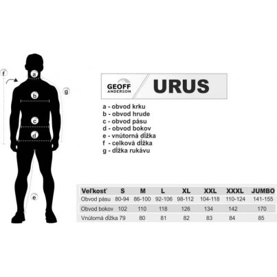 Geoff Anderson Komplet bunda Dozer 6 + kalhoty Urus 6 Leaf vel. XL