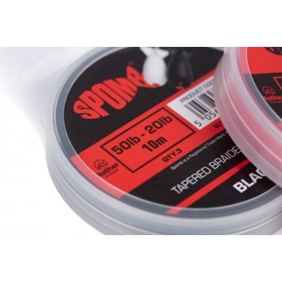 Spomb Tapered Braided Leaders 3x10 m 50-20 lb černý