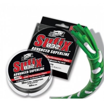 Sufix šňůra 832 Braid 120m/0,15mm 20lb Low Vis Green