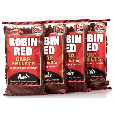 Dynamite Baits Pelety Pre Drilled Robin Red 20mm 900g