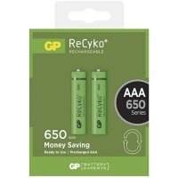 Nabíjecí baterie GP ReCyko+ 650mAh (AAA), 2 ks