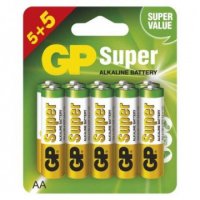 GP Alkalická baterie GP Super AA (LR6), 5+5 ks