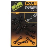 Fox Obratlík Edges Kwik Change Hook Swivels vel.11 10ks