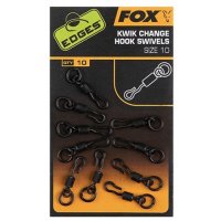 Fox Obratlík Edges Kwik Change Hook Swivels vel.10 10ks