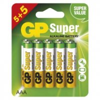 GP Alkalická baterie GP Super AAA (LR03), 5+5 ks
