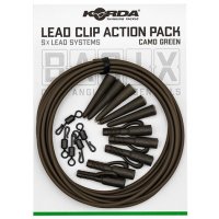 Korda Montáž Basix Lead Clip Action Pack Camo Green 5ks