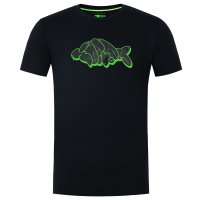 Korda Tričko Outline Tee Black vel. M