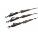 Korda Leadcore Leader Hybrid Lead Clip gravel/brown 3ks