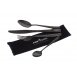 Fox Black Stainless Cutlery Set