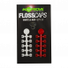 Korda Zarážka Floss Caps White/Red 20ks