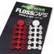 Korda Zarážka Floss Caps White/Red 20ks